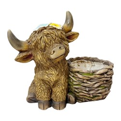 Highland Cow Planter 40x36cm