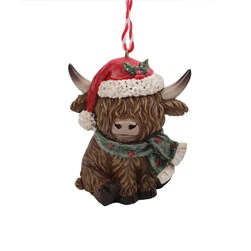 Highland Cow Tree Decoration 8cm