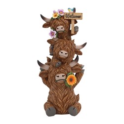 Highland Cow Trio 15x32cm