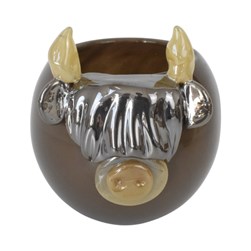 Highland Cow Vase 15x15cm