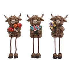 Highland Shelf Sitters 3 Assorted Highland Shelf Sitters 3 Assorted