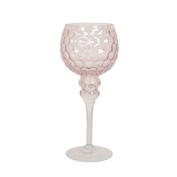 Honeycomb Pink Stem Globe Candle Holder 30cm Honeycomb Pink Stem Globe Candle Holder 30cm