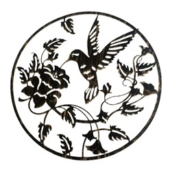 Humming Bird Wall Art Bronze 60cm
