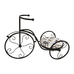 Lazzaro Bike Plant Stand – Floral Design 54x22cm Lazzaro Bike Plant Stand – Floral Design 54x22cm