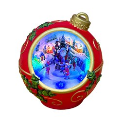 LED Animated Santa Bauble 21cm LED Animated Santa Bauble 21cm