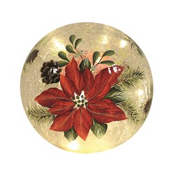 LED Ball Poinsettia 15cm LED Ball Poinsettia 15cm