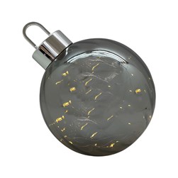 LED Bauble Decoration Grey 25cm