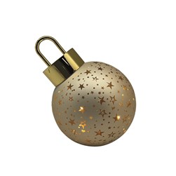 LED Bauble Decoration Gold 12cm