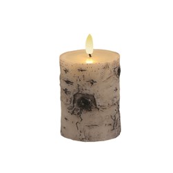 LED Birch Candle 7.6x10cm