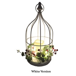 LED Cage Lantern White 20x40cm LED Cage Lantern White 20x40cm