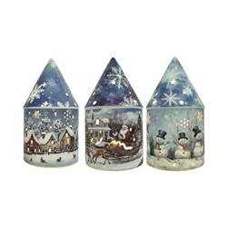 LED Ceramic House 21cm 3 Assorted