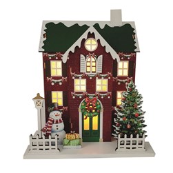 LED Christmas House Green 24x24cm LED Christmas House Green 24x24cm