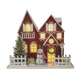 LED Christmas House Red 24x22cm LED Christmas House Red 24x22cm
