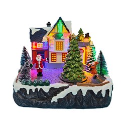 Animated LED Christmas Village 20x17cm Animated LED Christmas Village 20x17cm