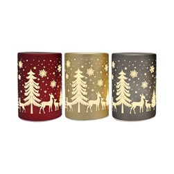 LED Column Gold/Silver/Red 13cm 3 Assorted Colours