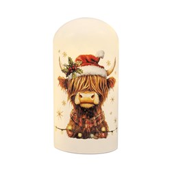 LED Dome Highland Cow 20cm