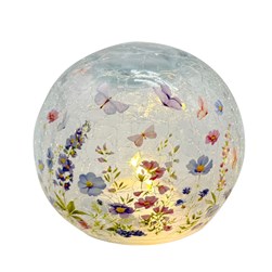 LED Floral Butterfly Ball 12cm
