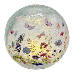 LED Floral Butterfly Ball 15cm