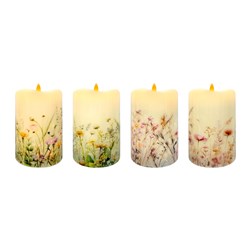 LED Floral Candle 7.5x10cm 4 Assorted LED Floral Candle 7.5x10cm 4 Assorted