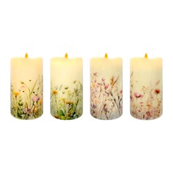 LED Floral Candle 7.5x12cm 4 Assorted LED Floral Candle 7.5x12cm 4 Assorted