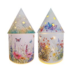 LED Floral House 27cm 2 Asst