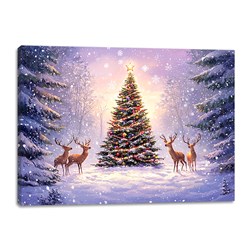 LED Forest Canvas 40x30cm