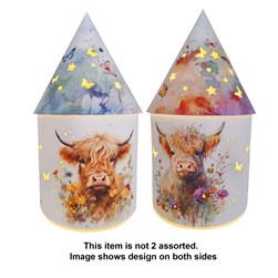 LED Highland Cow House 27cm