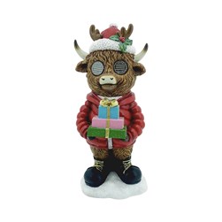 LED Highland With Present 33cm