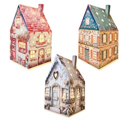 LED House 21cm 3 Asst