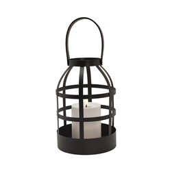 LED Lantern Black 15x22cm