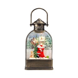 LED Mr & Mrs Claus Spinner 23cm