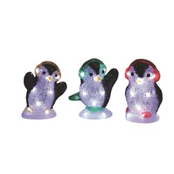 LED Outdoor Penguins 16cm Set 3 LED Outdoor Penguins 16cm Set 3