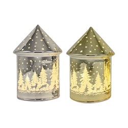 LED Reindeer House 15cm 2 Assorted Colours LED Reindeer House 15cm 2 Assorted Colours