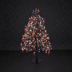 LED Red Bauble Tree 2ft 400L