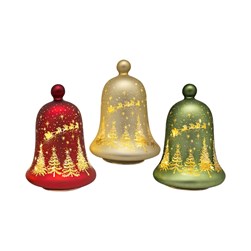 LED Reindeer Bell 21cm 3 Assorted Colours LED Reindeer Bell 21cm 3 Assorted Colours