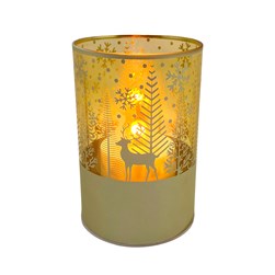 LED Reindeer Column Gold 15cm LED Reindeer Column Gold 15cm