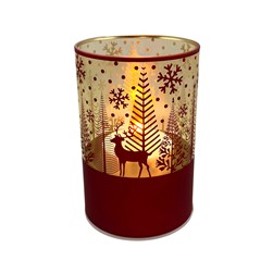 LED Reindeer Column Red 15cm