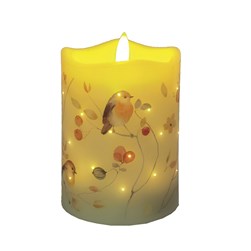 LED Robin Candle 7.5cmx10cm LED Robin Candle 7.5cmx10cm