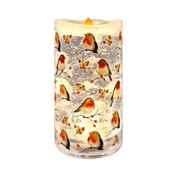 LED Robin Candle Spinner 15cm LED Robin Candle Spinner 15cm