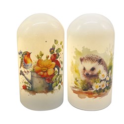 LED Robin Hedgehog Dome 20cm 2 Assorted