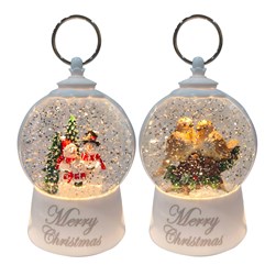 LED Robin & Snowman Globe Spinner 19cm 2 Assorted LED Robin & Snowman Globe Spinner 19cm 2 Assorted
