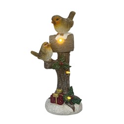 LED Robins On Tree 9.5 x 17cm LED Robins On Tree 9.5 x 17cm