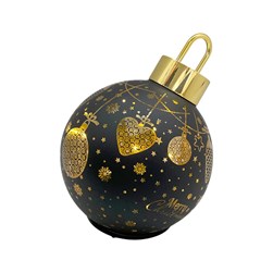 LED Rotating Bauble Black 15cm