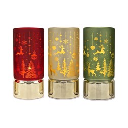 LED Rotating Deer Column 20cm 3 Assorted Colours LED Rotating Deer Column 20cm 3 Assorted Colours