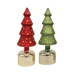 LED Rotating Tree 29cm 2 Assorted Colours