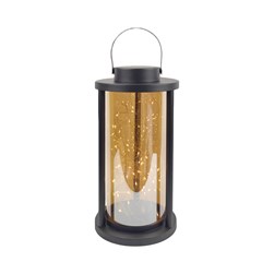 LED Round Lantern Black 16x32cm