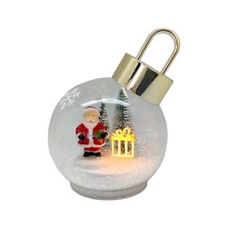LED Santa Bauble Decoration 12cm