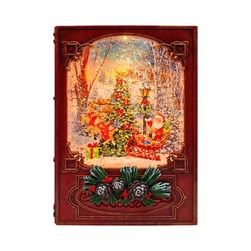 LED Santa Book Spinner 19cm