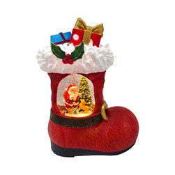 LED Santa Boot Spinner 26cm