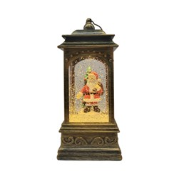 LED Santa Lantern Spinner 21cm